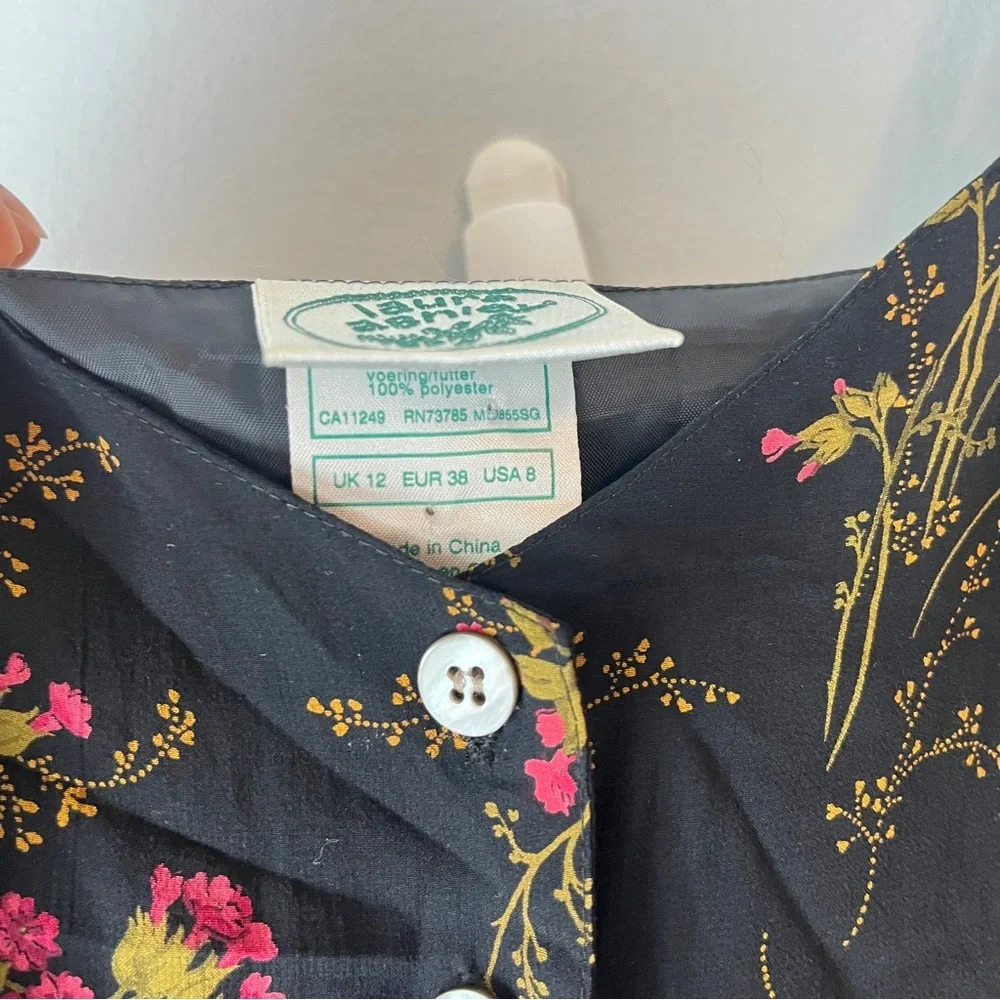 Vintage Laura Ashley Silk Floral Spaghetti Strap Tiered Maxi Dress - Picture 7 of 11